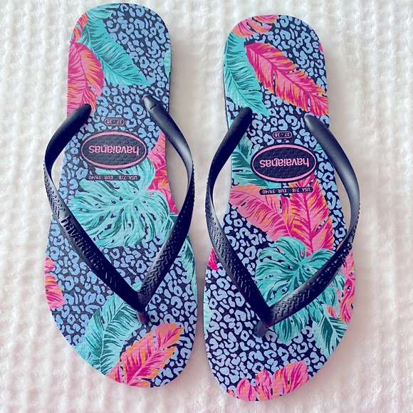Havaianas Shoes - NWOT Havaianas Slim Animal Floral Flip Flop